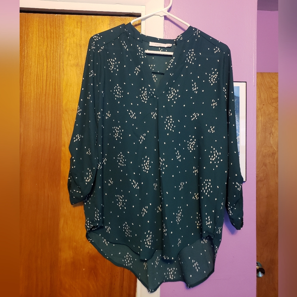 Dark teal blouse
